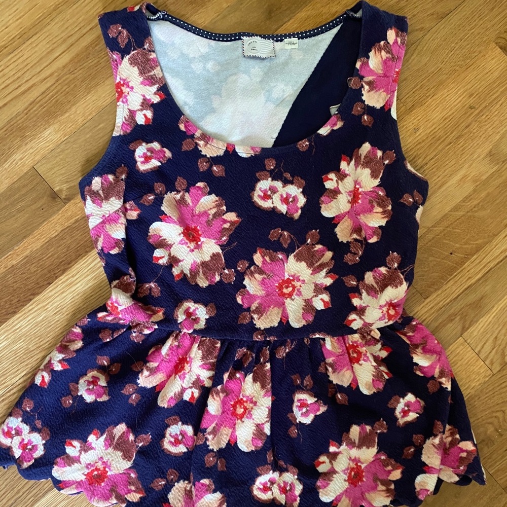 Anthropologie peplum tank top